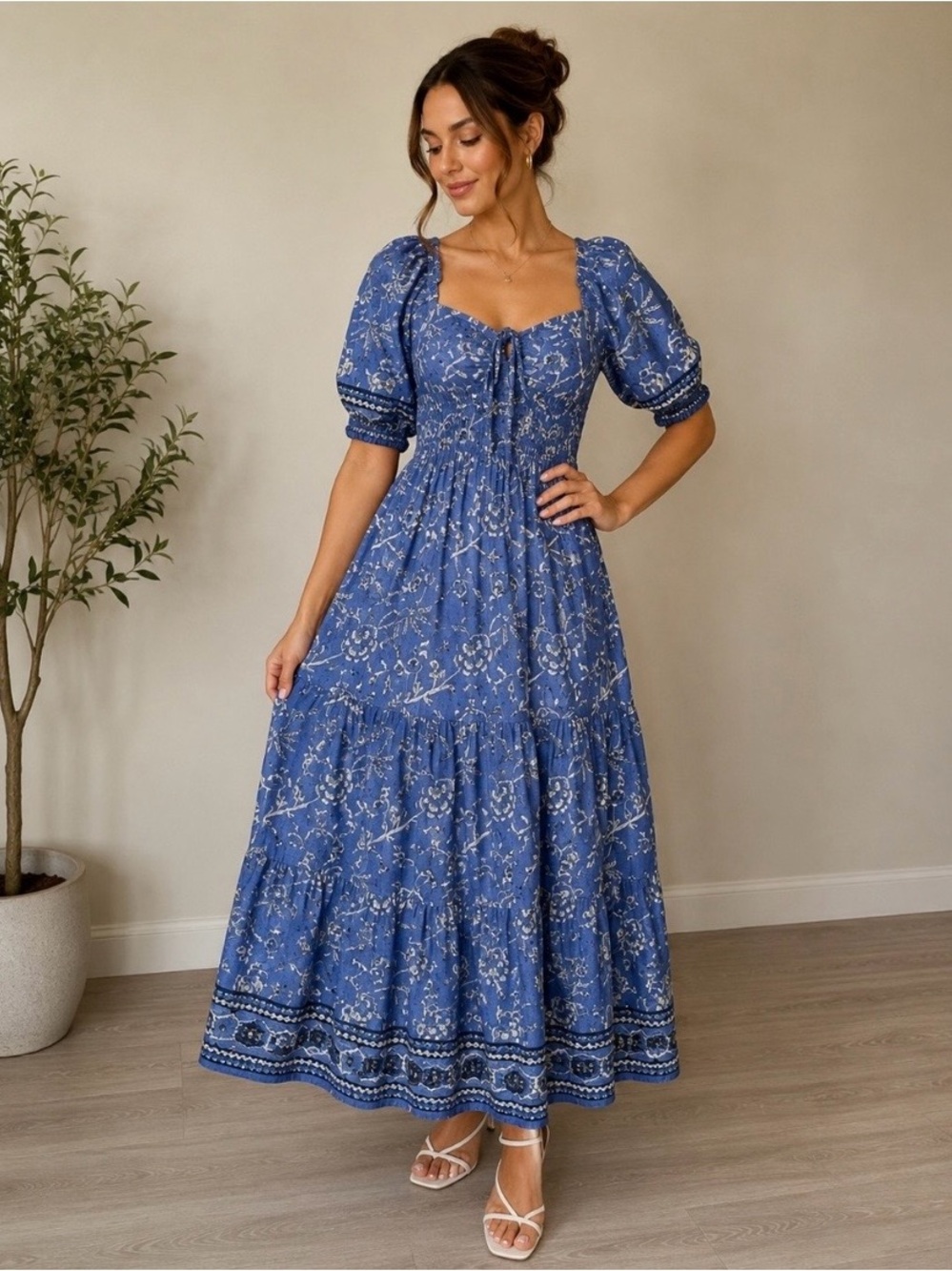 Caroline Constas Hart Tiered Maxi Dress, Size Medium Retail $495
